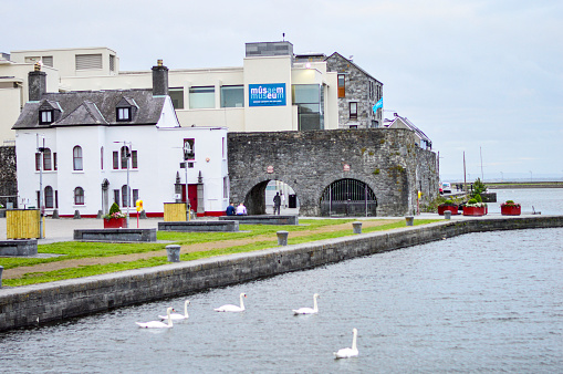 Galway, Ireland, July, 2016. The exterior of Galway City Museum in a cloudy day.