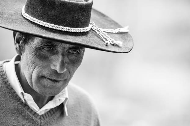 City: El Volcan, SantiagoCountry: Chile8th October 2019Miners Day celebrations at El Volcan village inside Cajon del Maipo valley at the Andes. Happy real people portraits during the celebration