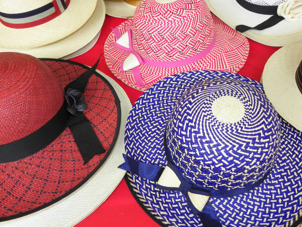 istock Handmade natural Panama Hats, Ecuador 1299358959