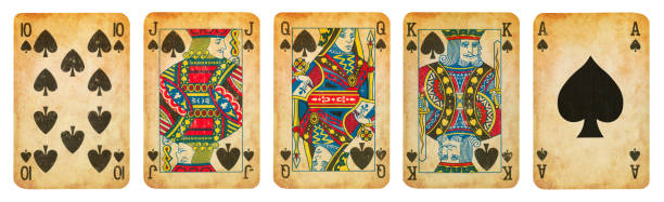 istock Royal Flush of Spades - isolated 1299383997