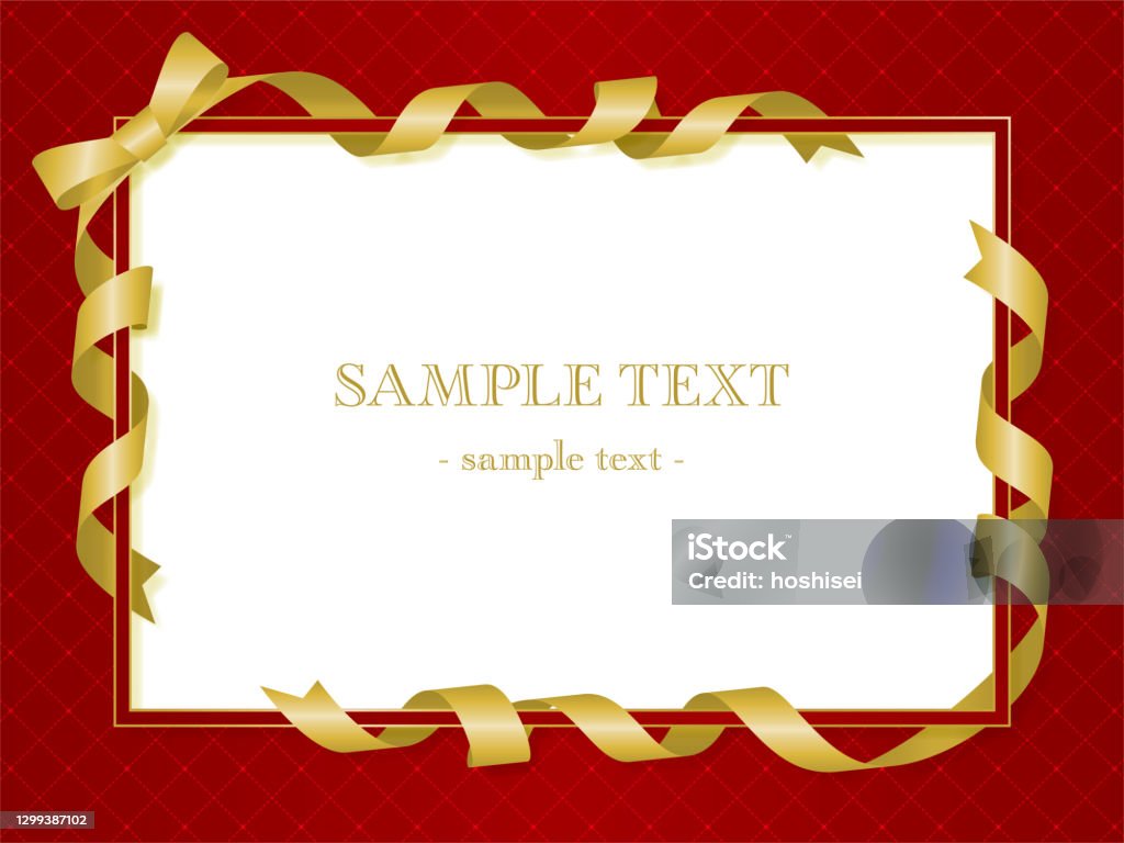Frame Wrap Ribbon Wrapped Ribbon Frame Background Material Stock Illustration - Download ...