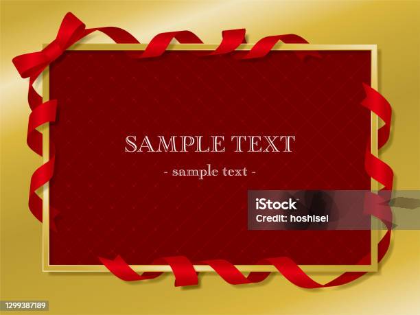 Frame Wrap Ribbon Wrapped Ribbon Frame Background Material Stock Illustration - Download ...