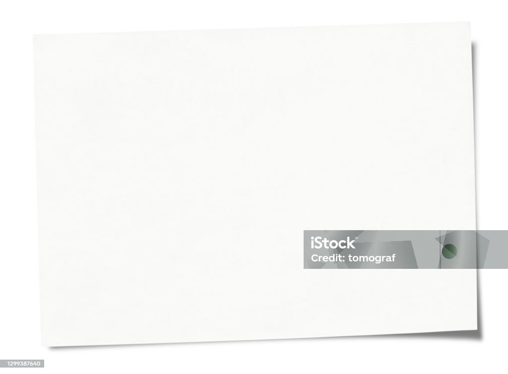 Leeres Papier isoliert auf Weiß - Lizenzfrei Papier Stock-Foto