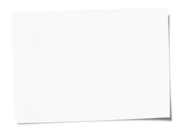 Photo of Blank paper isolated on white