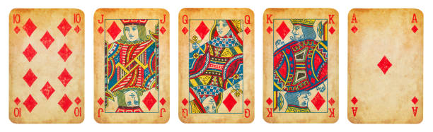 istock Royal Flush of Diamonds - isolated 1299389418