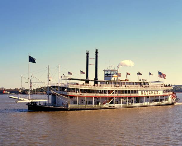 barco a vapor no mississipi, nova orleans. - new orleans steamboat orleans new - fotografias e filmes do acervo