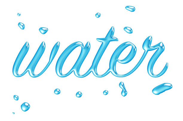 istock Water, 3d rendering of a Word with drops 1299393786