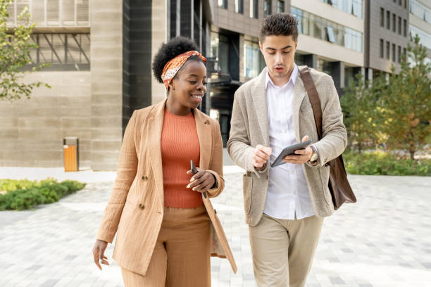 istock Business colleagues in the city 1299394699