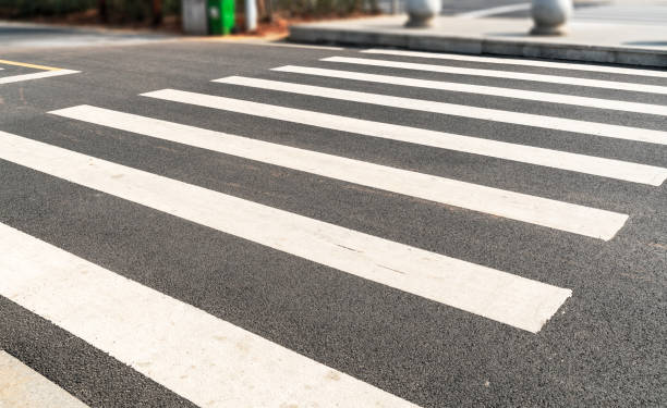 istock Zebra crossing on outdoor road 1299396457
