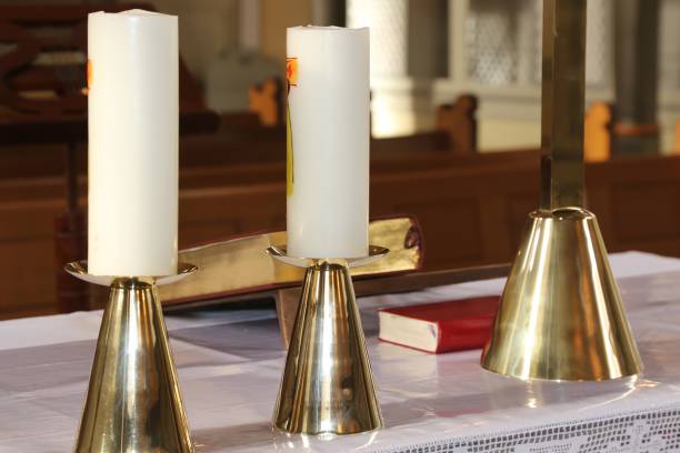 istock Altar in a Protestant church (Germany) 1299404850