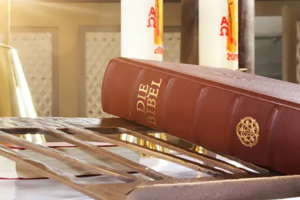 Altar in a Protestant church (Germany)