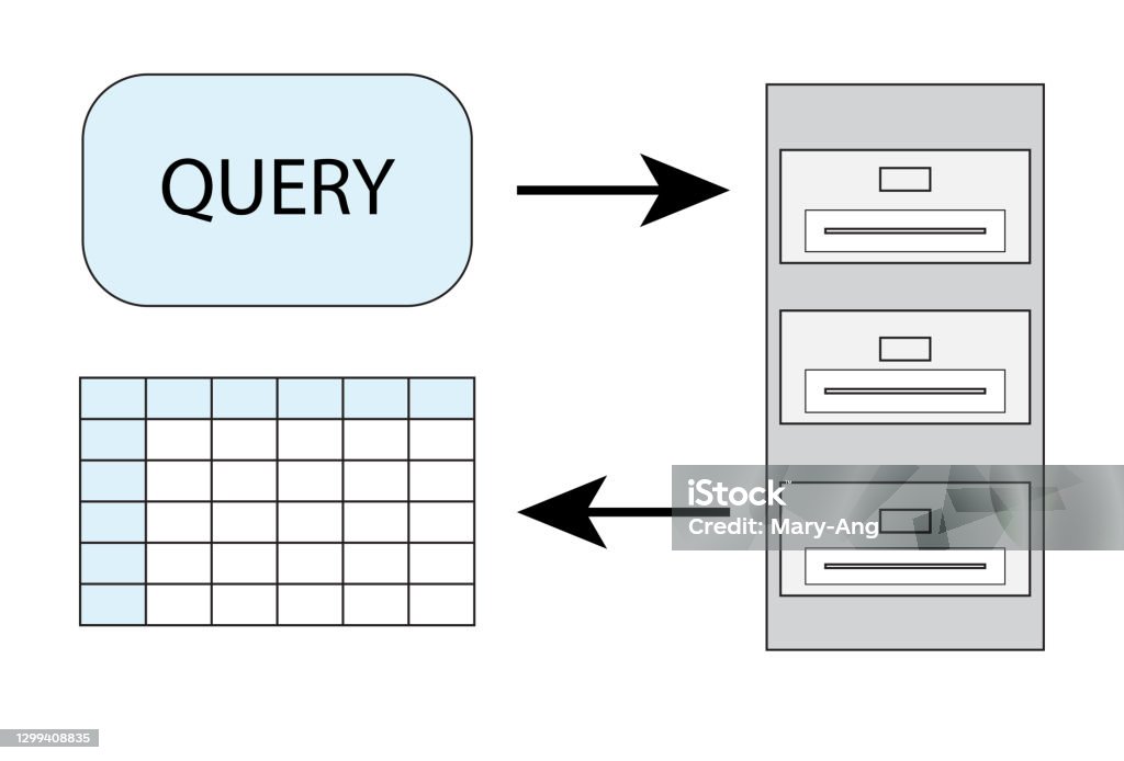 Database Query Stock Illustration - Download Image Now - Table ...