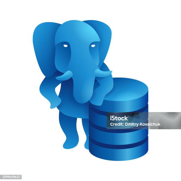 Elephant With Server Database Blocks Stock Illustration - Download Image  Now - Data, Elephant, Computer Software - iStock