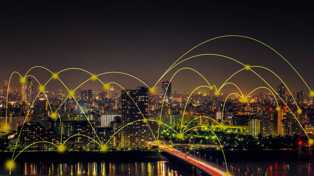 istock Advanced communication and global internet network connection in smart city 1299413261