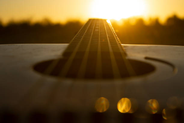 istock Acoustic guitar music during the sunset 1299419148