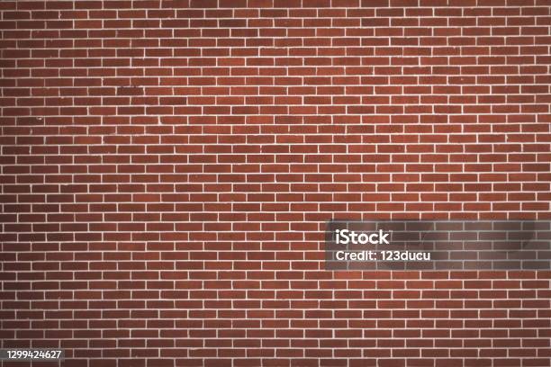 Brick Wall Background Stock Photo - Download Image Now - Brick Wall, Brick, Red