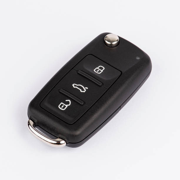 istock CAR KEY. Black color modern car key 1299433639