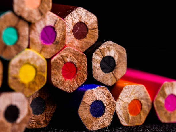 istock Colored pencils close up shot, shallow depth of field. 1299444590