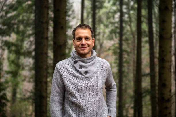 Adult Man Portrait in the Forest
