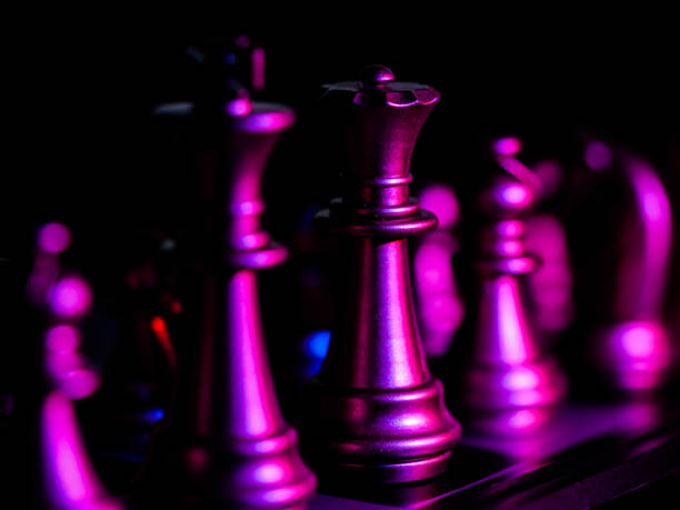 istock Chess board game. Strategy ideas concept business futuristic graphic icon. 1299445574