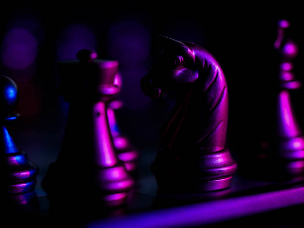 istock Chess board game. Strategy ideas concept business futuristic graphic icon. 1299445585