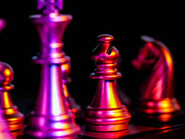 istock Chess board game. Strategy ideas concept business futuristic graphic icon. 1299445606