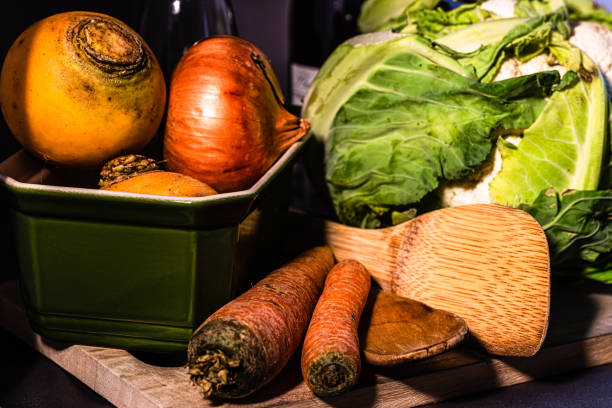 istock still life with cauliflower, onion, turnips and carrots 1299447442