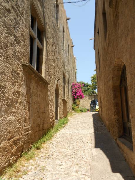 istock Narrow stone paved street 1299449744
