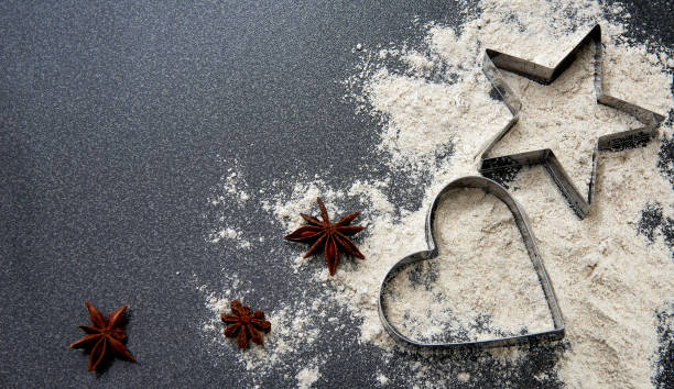 istock lots of different spices. flour and baking pans. background. copy space 1299455741
