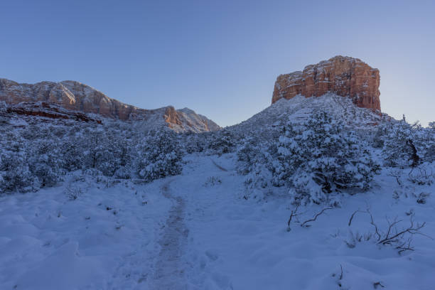 istock Sedona Arizona Snow Covered Landscape 1299457106