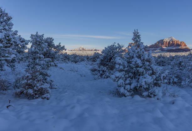 istock Sedona Arizona Snow Covered Landscape 1299457227