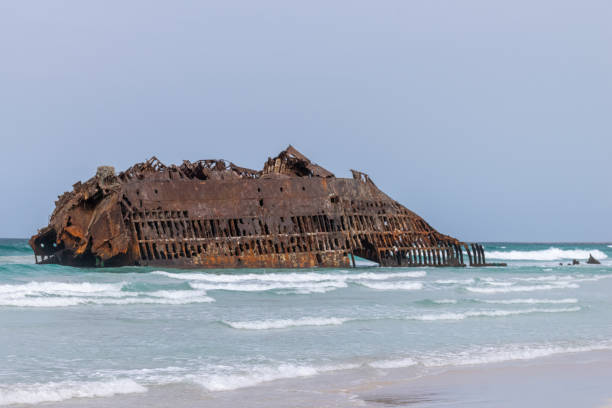 istock Cabo Santa Maria shipwreck, Boa Vista, Cape Verde 1299458125