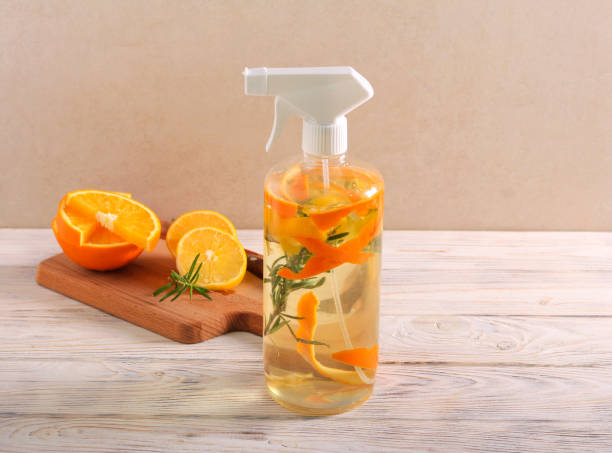 Homemade natural cleaning spray Homemade natural cleaning spray – eco and zero waste concept natural condition stock pictures, royalty-free photos & images