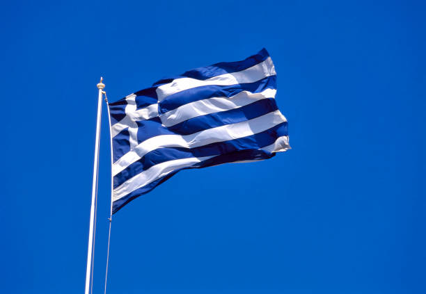 Waving flag of Greece