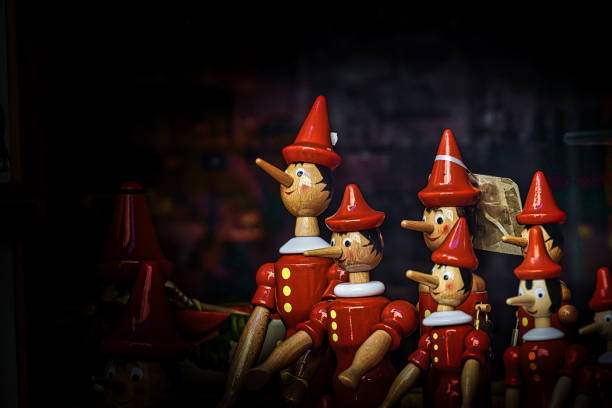 istock Wooden traditional toy Pinocchio 1299461278