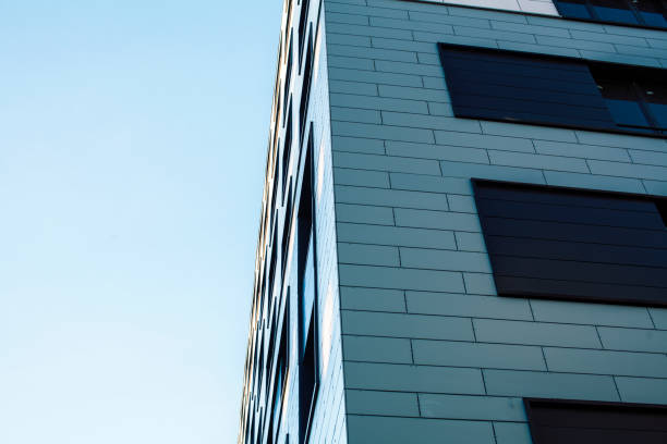 istock view on new modern buildings, facade corner and sky, real houses on line 1299462832