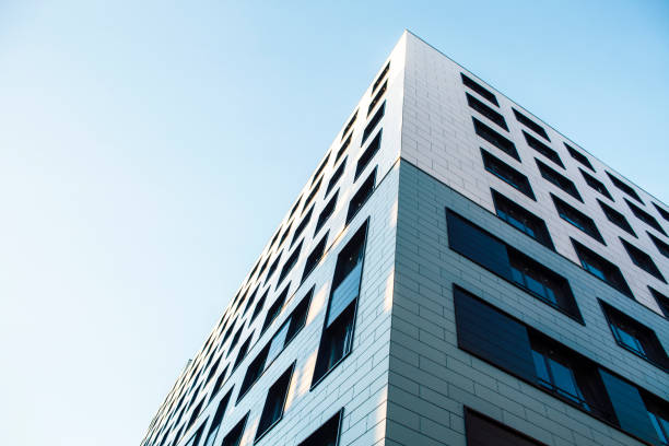 istock view on new modern buildings, facade corner and sky, real houses on line 1299463378