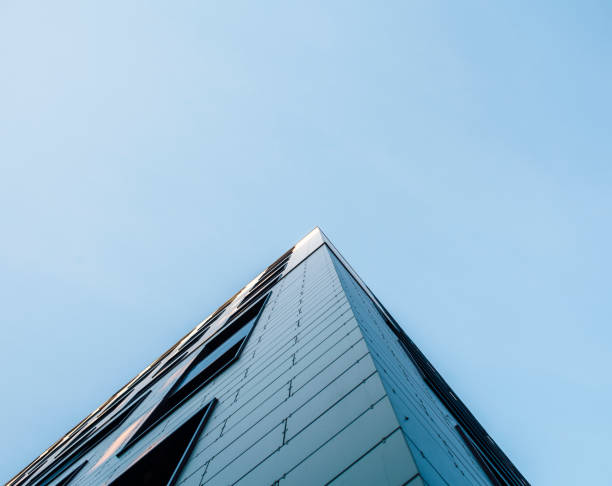 istock view on new modern buildings, facade corner and sky, real houses on line 1299463387