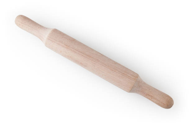 istock Wooden rolling pin isolated on white background with clipping path 1299464030