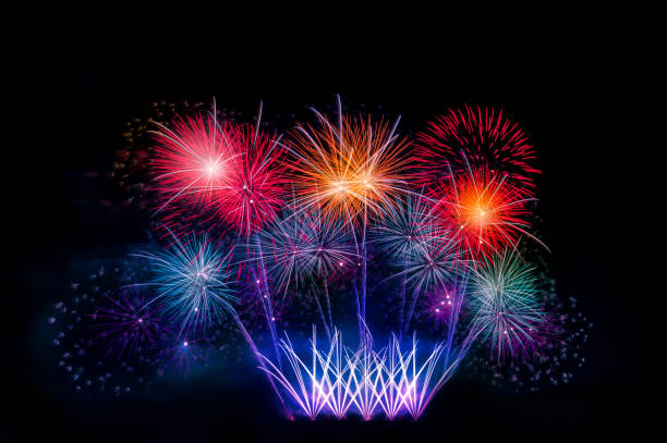 istock celebration happy new year and merry christmas firework isolated on black isolated background 1299470445