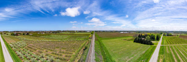 istock Farm and orchard in spring at Niagara falls area, Ontario, Canada 1299470689