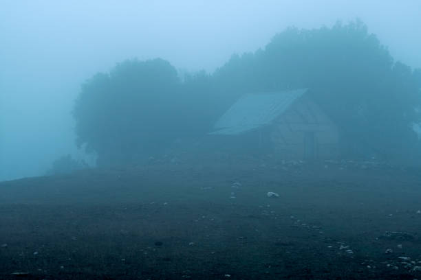 House in the fog, Antalya / Turkey. Taken via medium fomat camera.