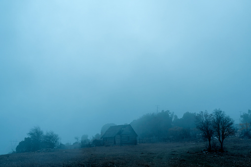 House in the fog, Antalya / Turkey. Taken via medium fomat camera.