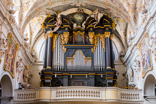View to organ in Catedral de Santa María la Real de la Almudena
