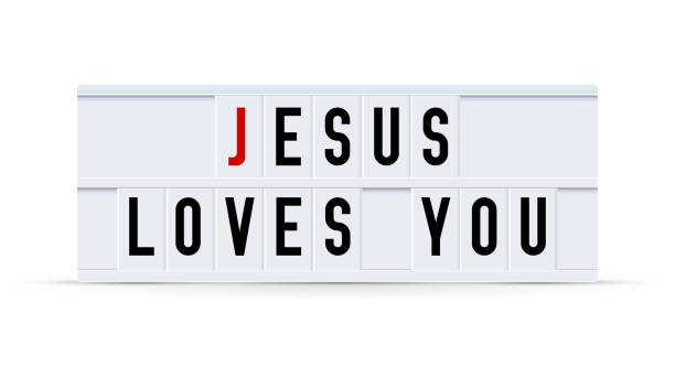 istock JESUS LOVES YOU text in a vintage light box. Vector illustration 1299482761