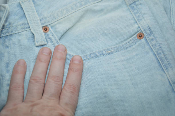 istock Jeans in fabric for wearing the feet 1299487536
