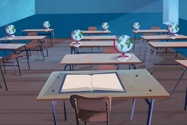 Empty Classroom Background Illustrations, Royalty-Free Vector Graphics &  Clip Art - iStock