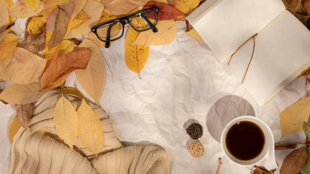 istock Autumn flat lay composition for product photography 1299493386
