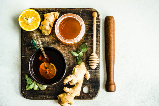 istock Healthy tea with lemon and ginger 1299495150