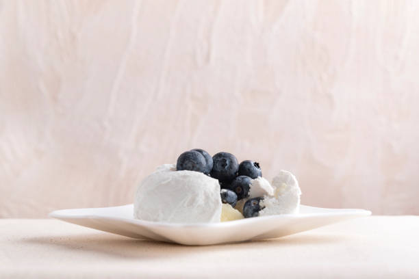 istock Homemade delicious meringue cake with fresh blueberries. 1299496108